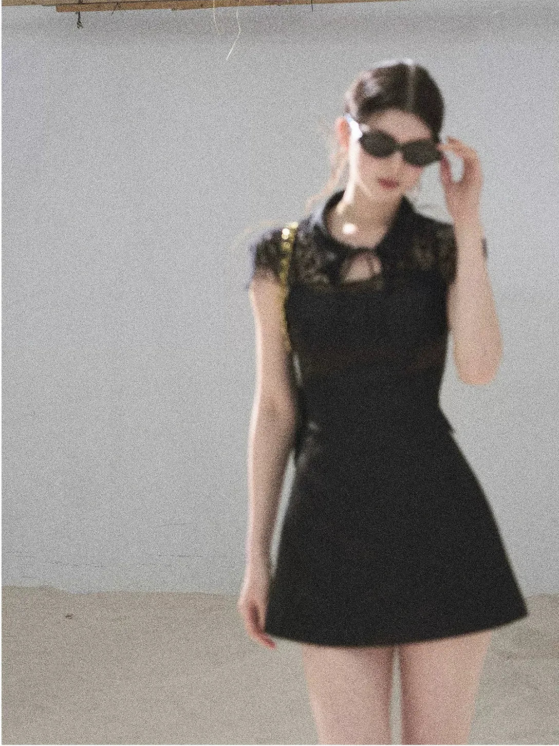 "Moonlight Rose Poem" Lace Puff Dress