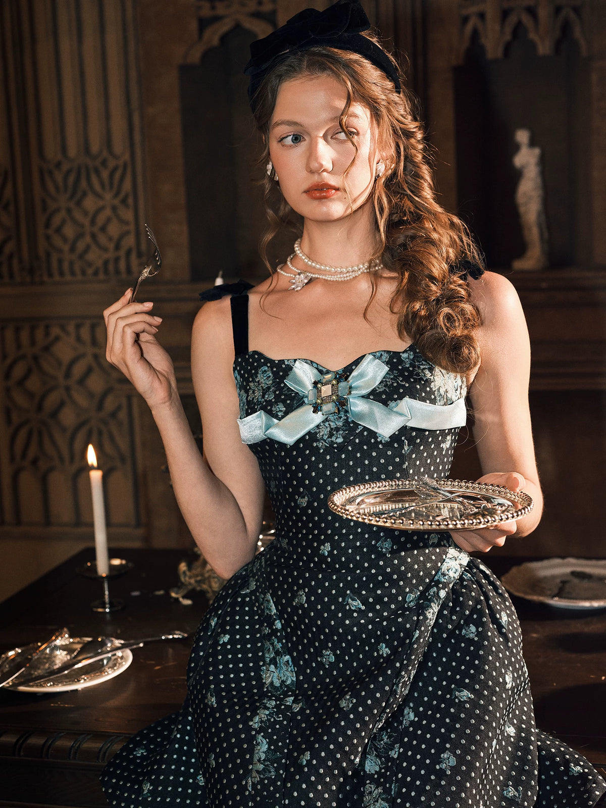 Jacquard Corset A-Line Dress