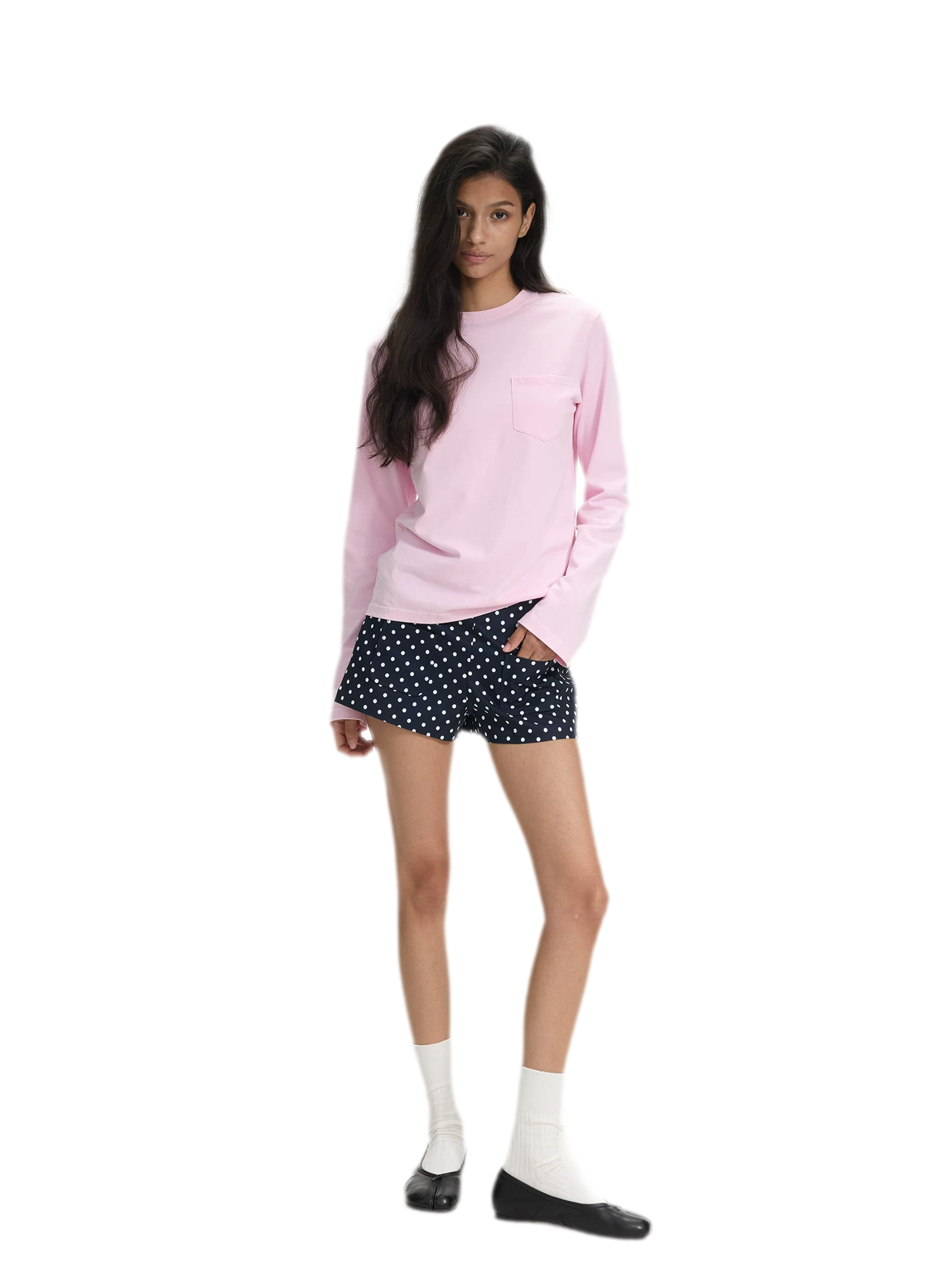 Pocket Detail Long-Sleeve T-Shirt