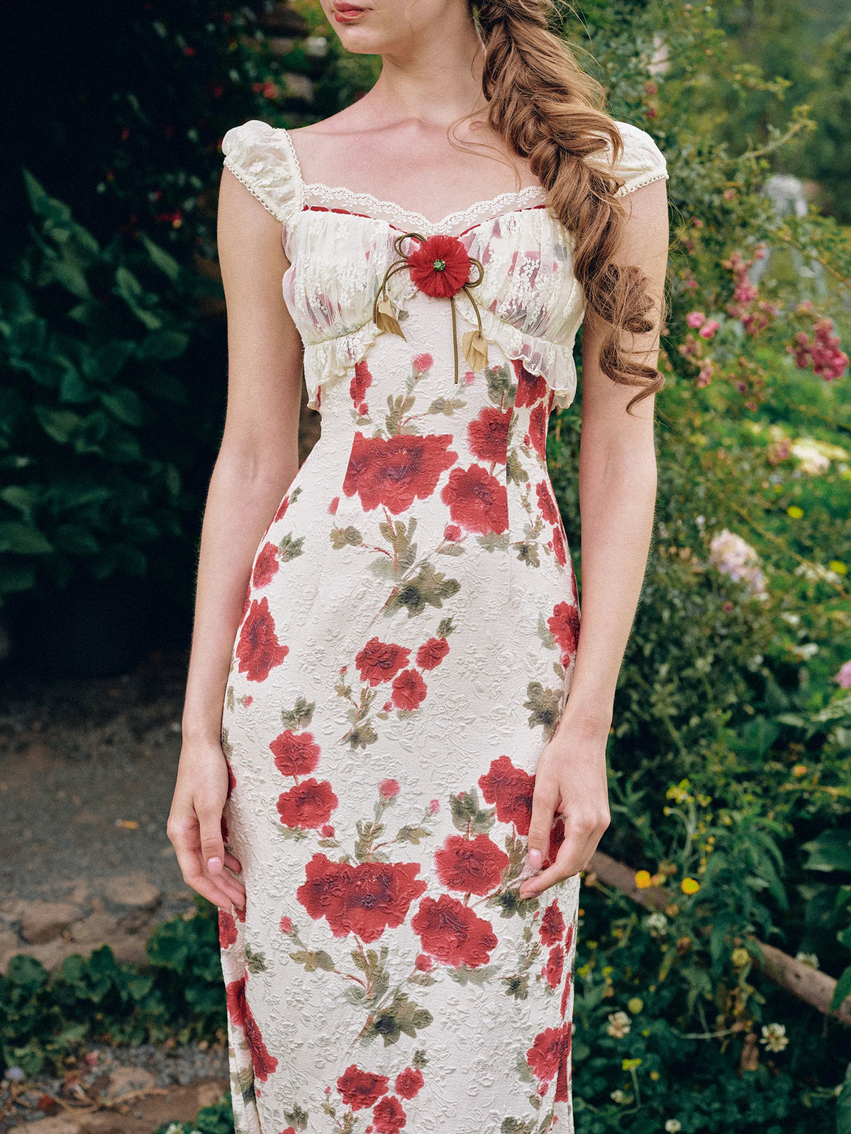 Jacquard Floral Dress Set