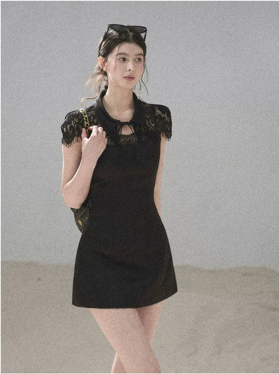 "Moonlight Rose Poem" Lace Puff Dress