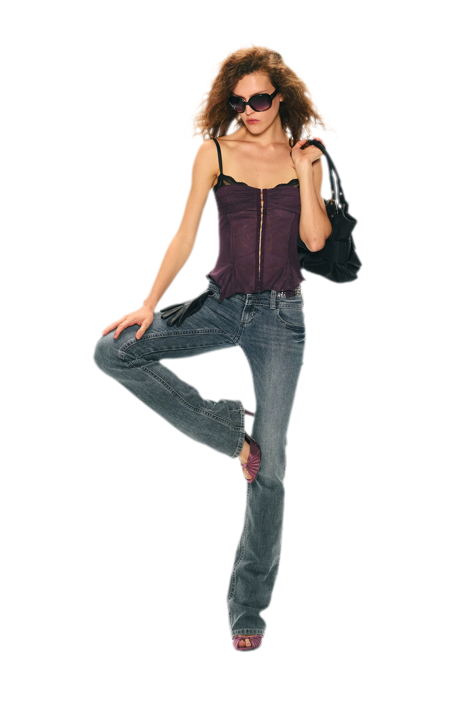Original Lace Splicing Mesh Camisole