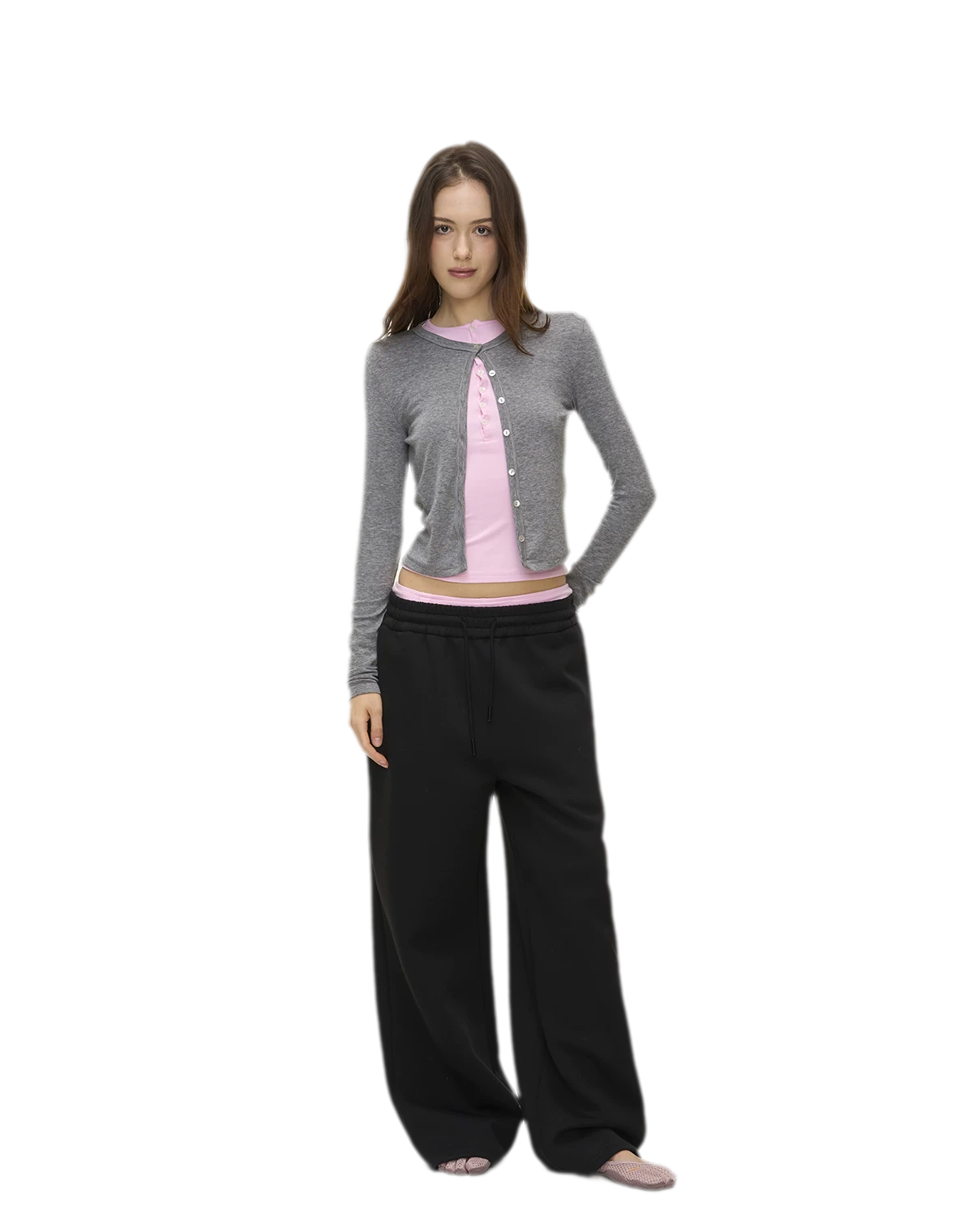 Ribbed Button Trim Set