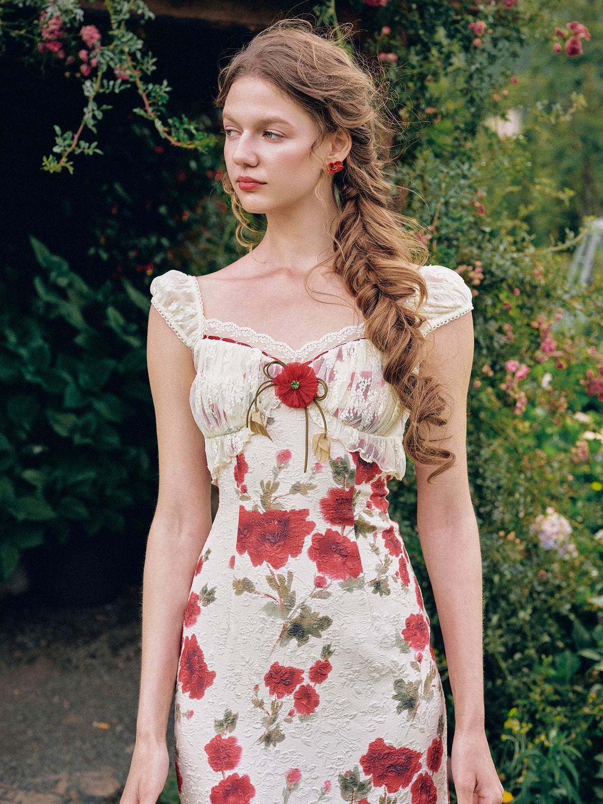 Jacquard Floral Dress Set