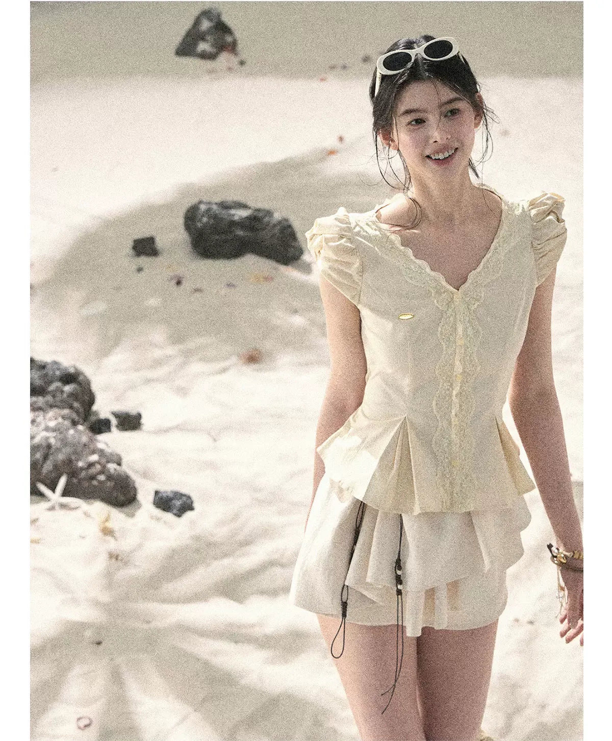 Layered Pleated Skort