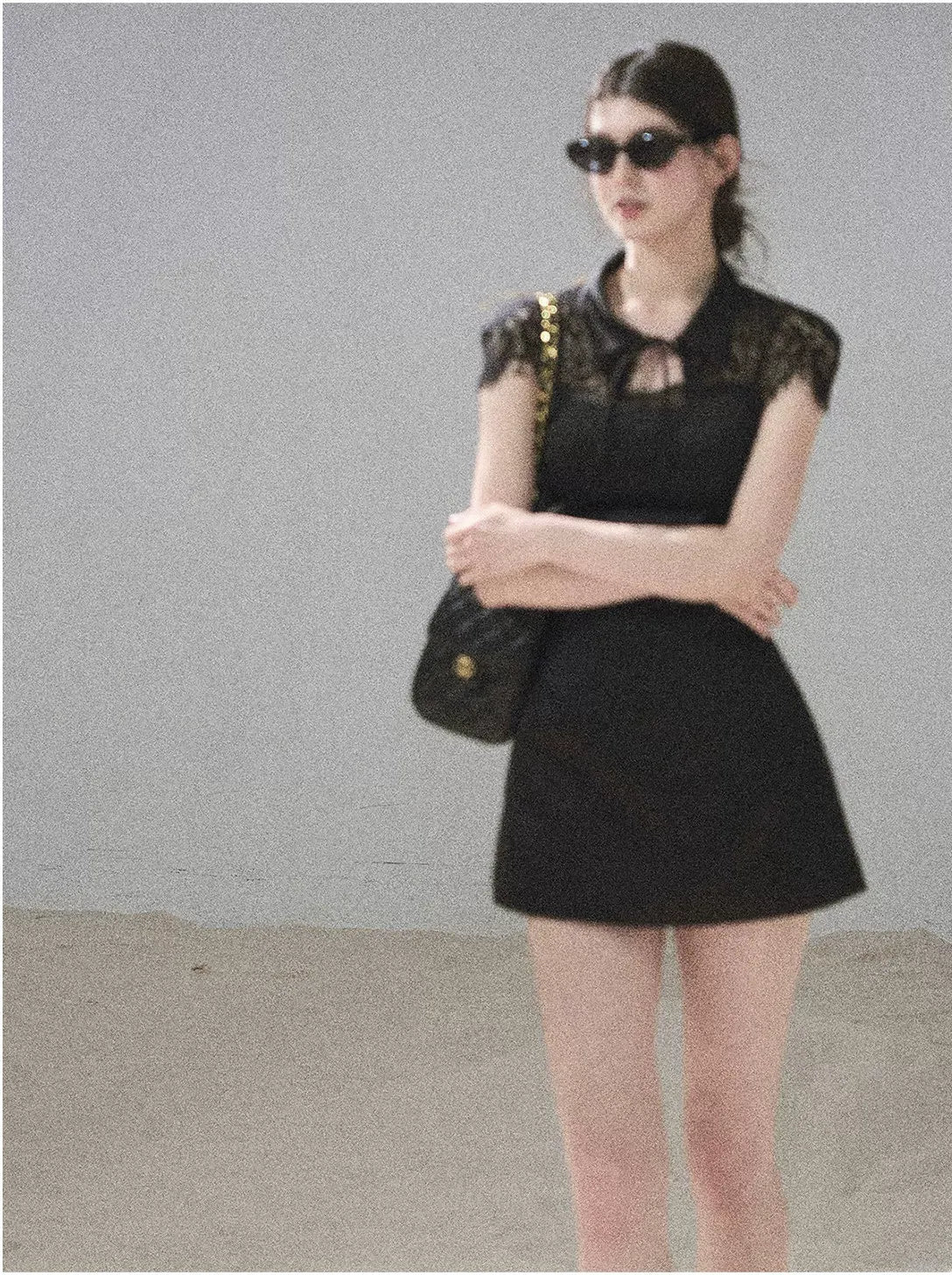 "Moonlight Rose Poem" Lace Puff Dress