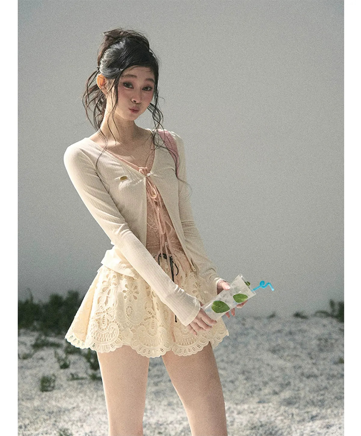 Lace A-Line Mini Skirt