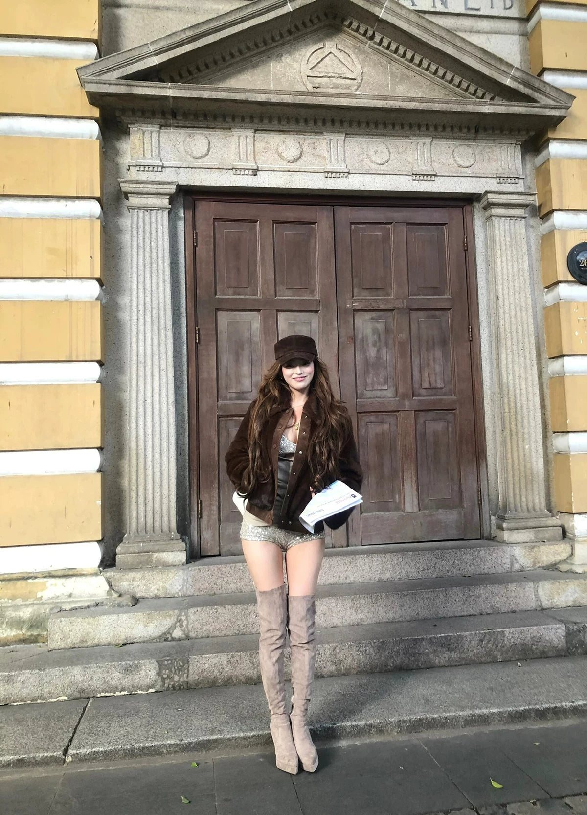 Suede Slouchy Over-Knee Boots