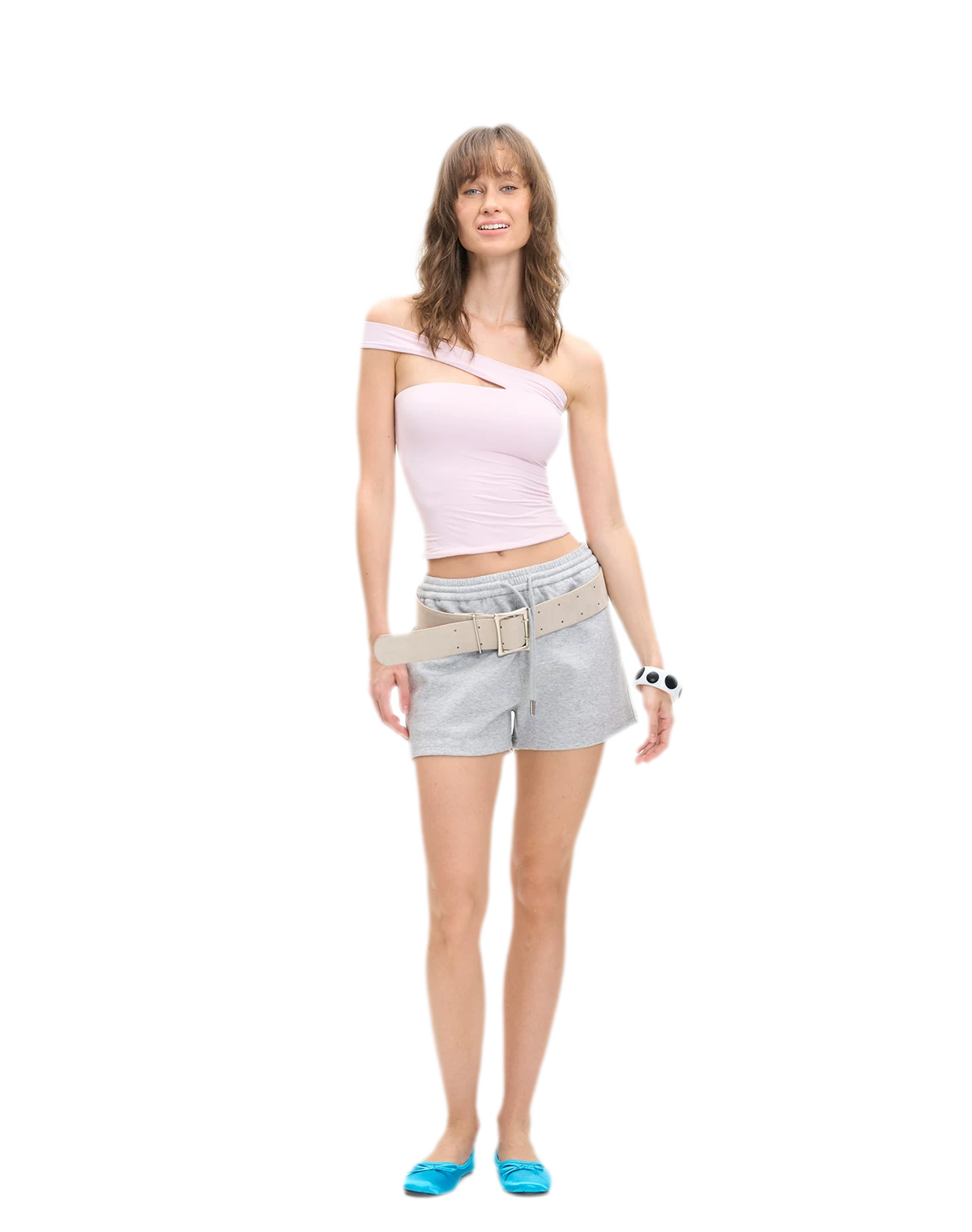 Asymmetric Strap Bustier Top