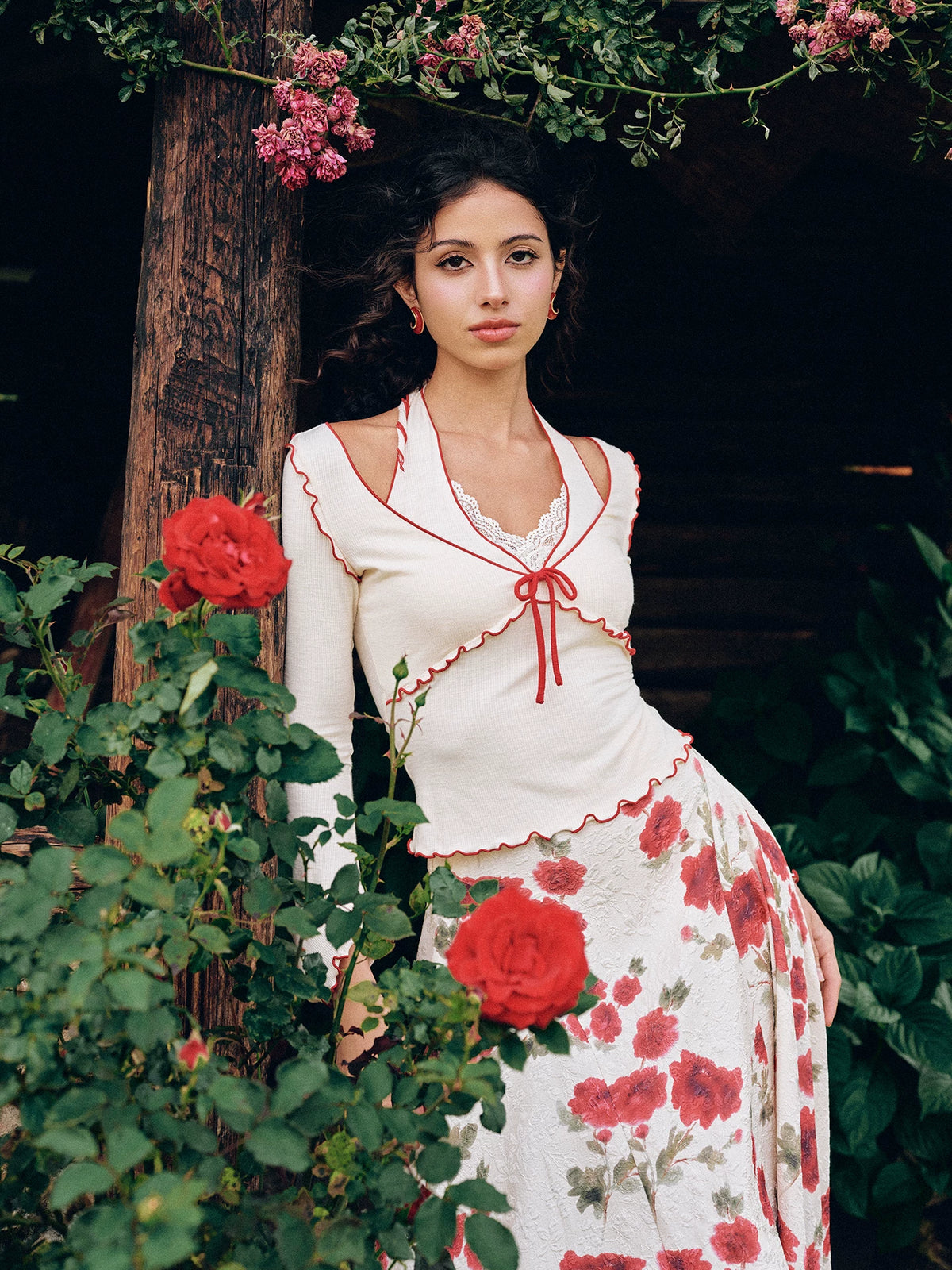 Jacquard Floral Dress Set