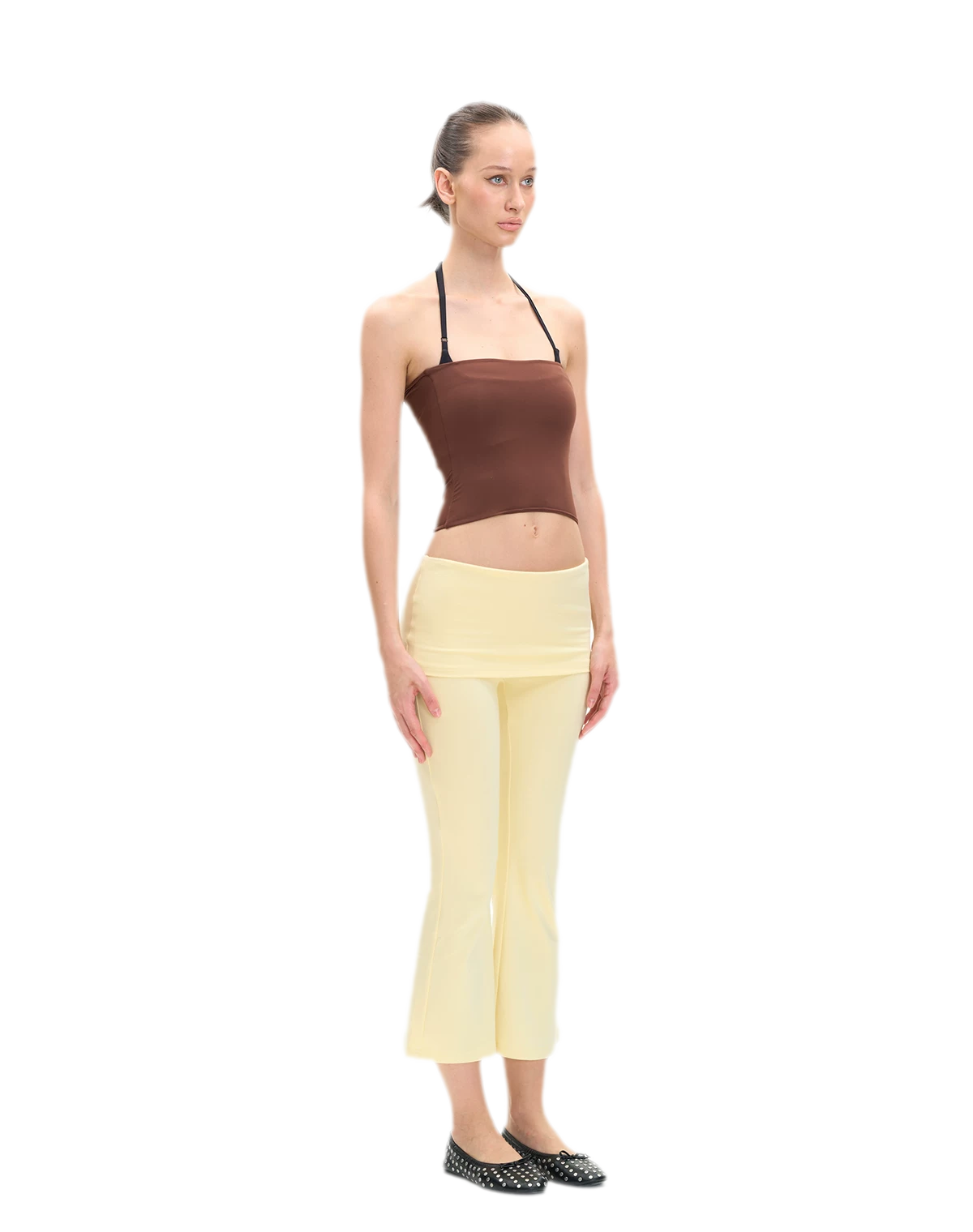 Capri Foldover Flare Pants