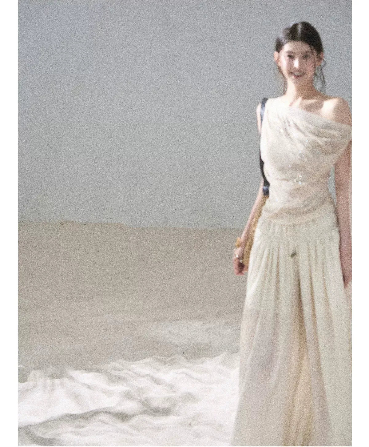 Mesh Drape Rhinestone Top | Final Sale