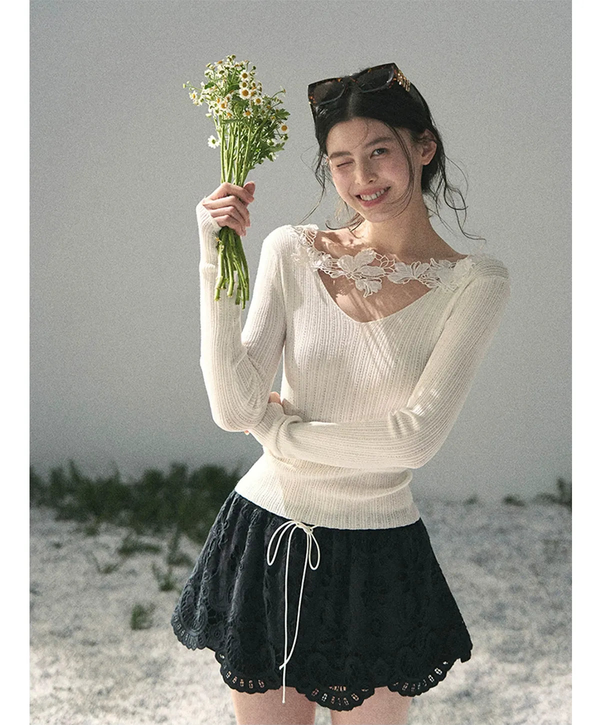 Lace A-Line Mini Skirt