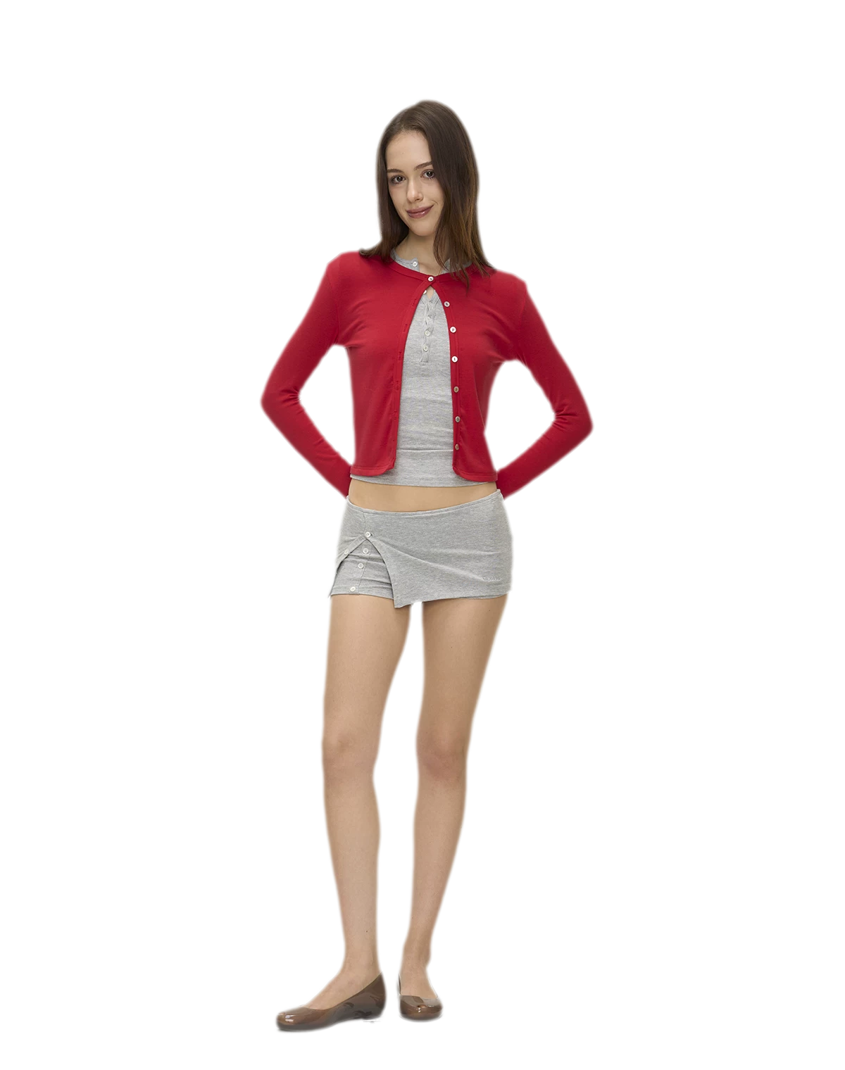 Ribbed Button Trim Set