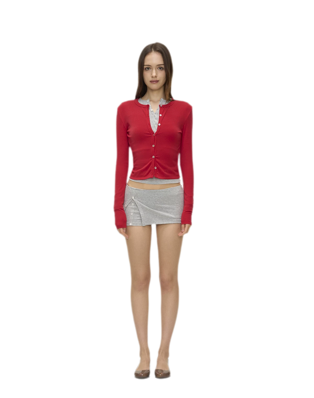 Ribbed Button Trim Set