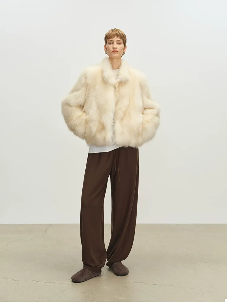 Hand-Dyed Fox Fur Jacket