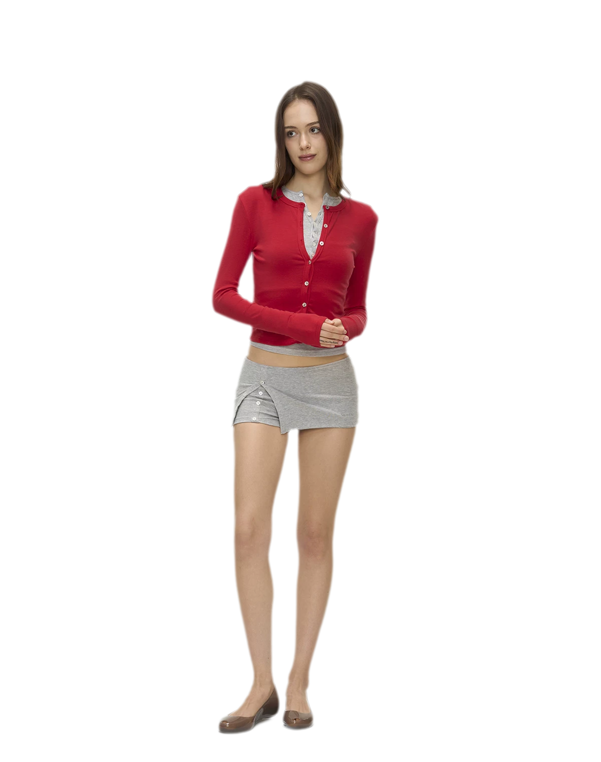 Ribbed Button Trim Set