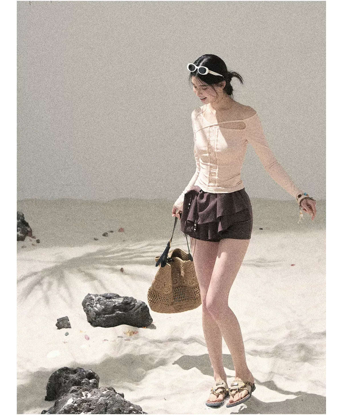Layered Pleated Skort