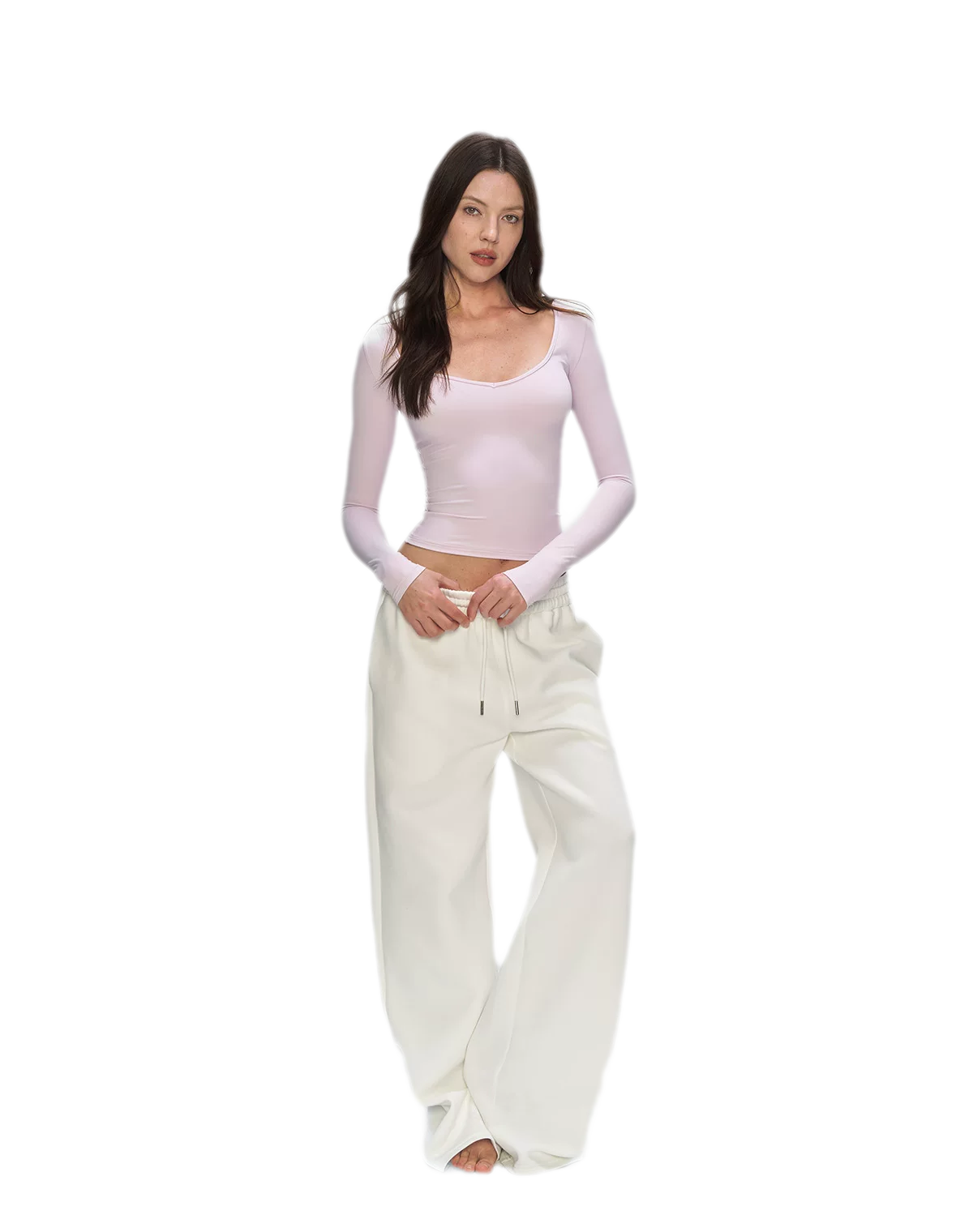 Air Cotton Wide-Leg Sweatpants