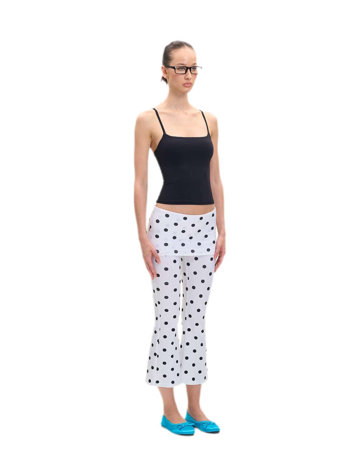 Capri Foldover Flare Pants