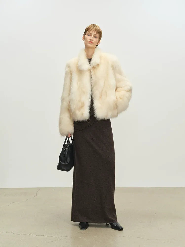 Hand-Dyed Fox Fur Jacket