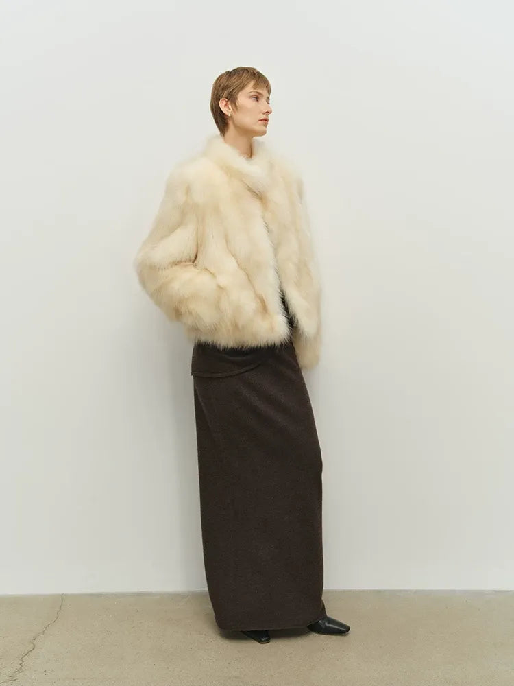 Hand-Dyed Fox Fur Jacket