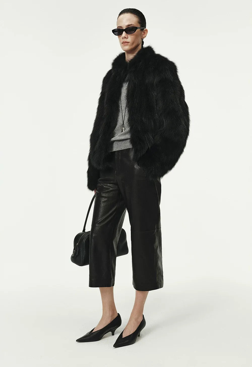 Hand-Dyed Fox Fur Jacket