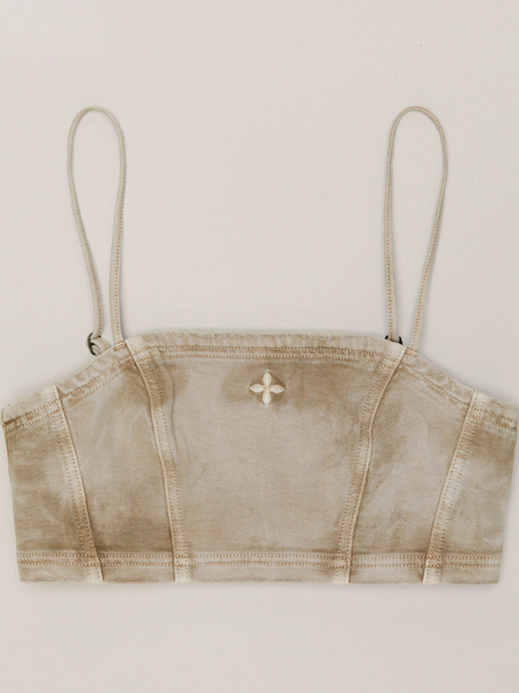Rage Wild Denim Short Camisole Wild Brown