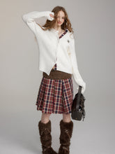 Detachable Plaid Knit Sweater - CHINASQUAD