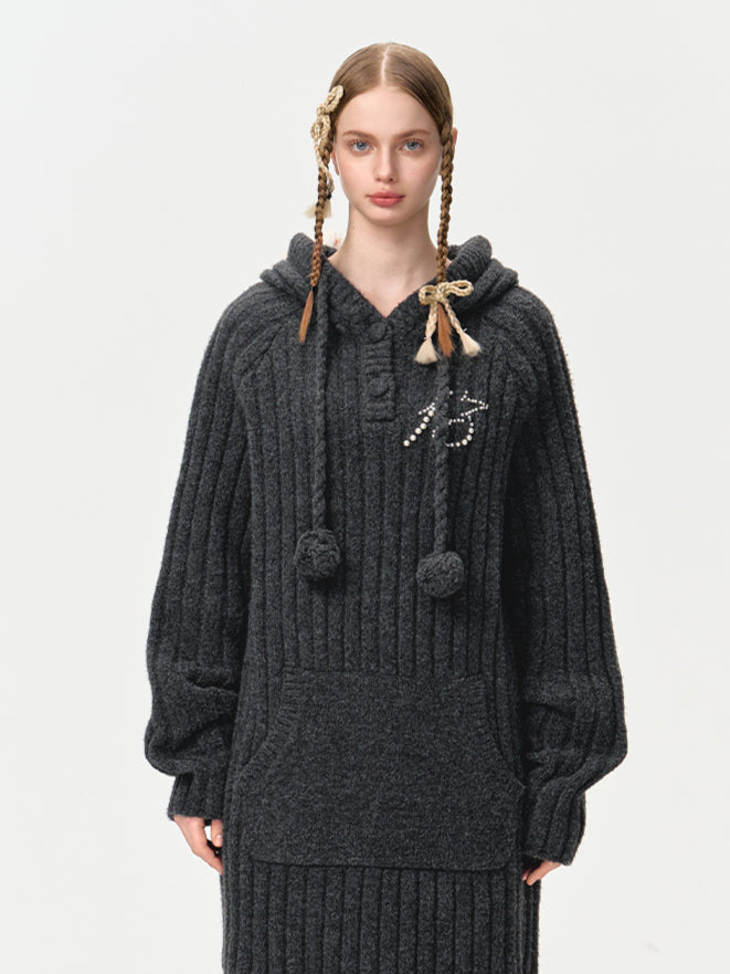 Apricot & Black Thick Stripe Sweater - CHINASQUAD