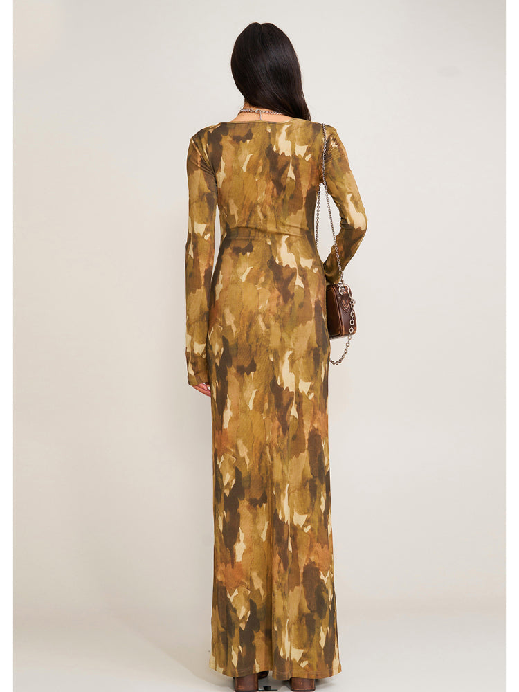 Vintage Hurricane Silk Fade Body Dress Hurricane Camouflage