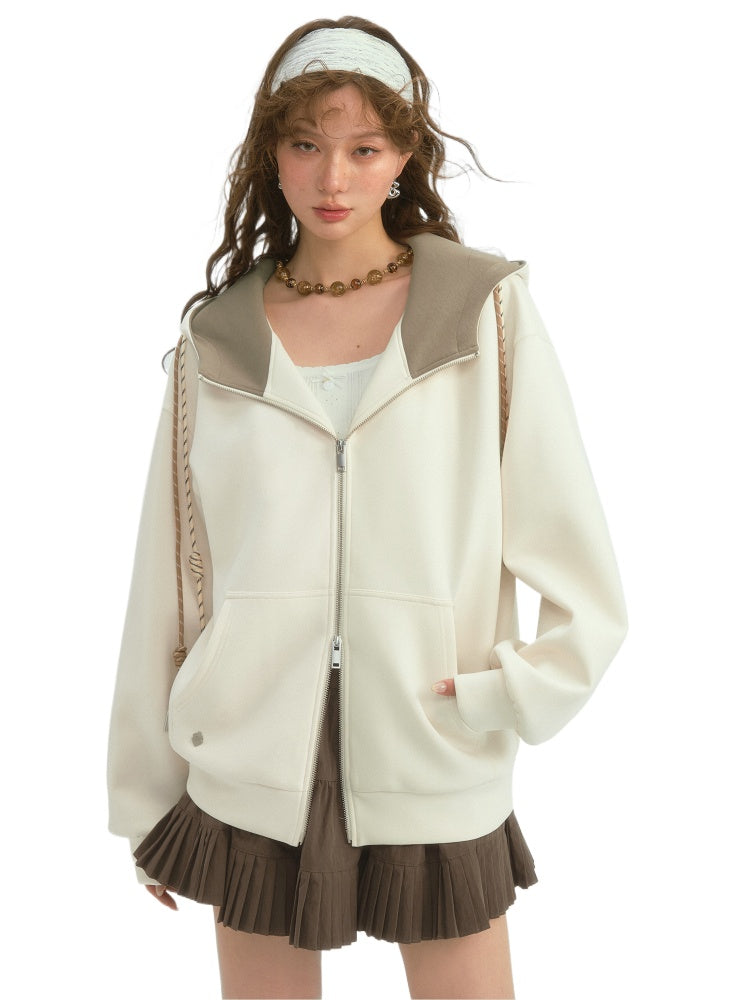 Color-Blocked Hooded Sweatshirt - CHINASQUAD