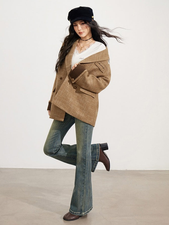 Vintage Wool-Blend Blazer - CHINASQUAD