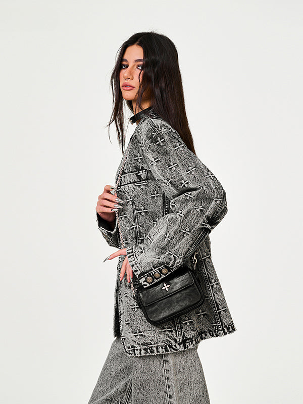 Leather Chain Strap Bag - CHINASQUAD