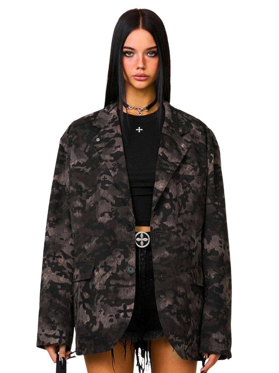 Compass Black Camo Outdoor Blazer - CHINASQUAD