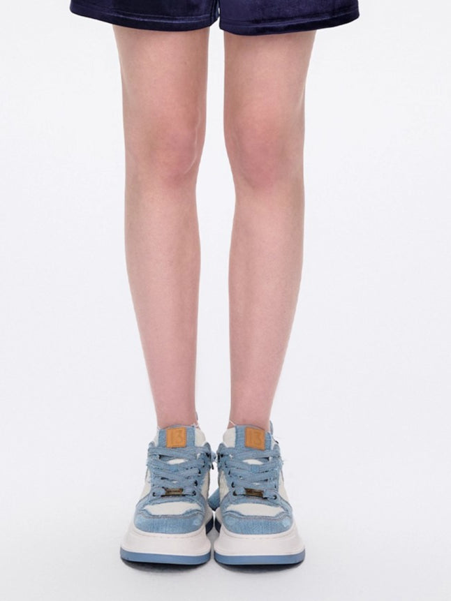 Retro Denim Patchwork Unisex Sneakers