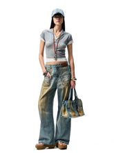 Mud-dyed Washed Jeans - CHINASQUAD