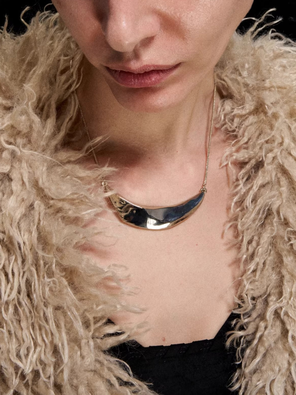 Faceted Geometric Pendant Necklace