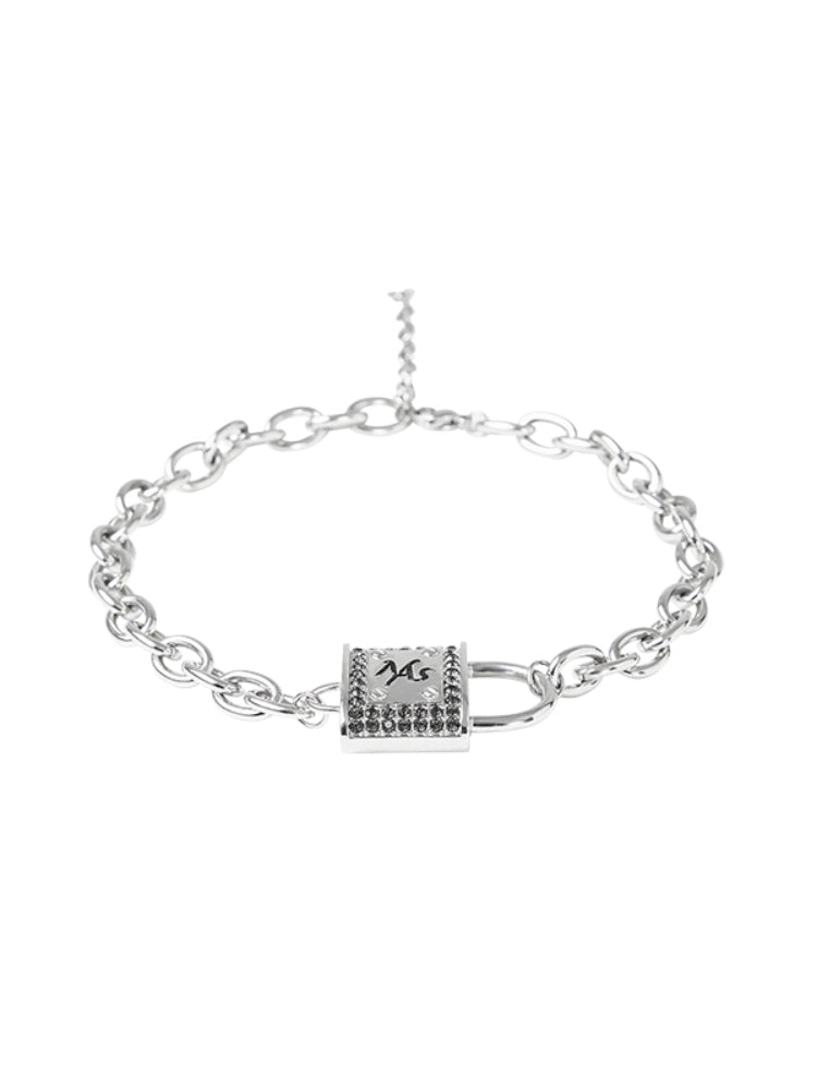 Light Luxury Rhinestone Vintage Adjustable Lock Chain - CHINASQUAD