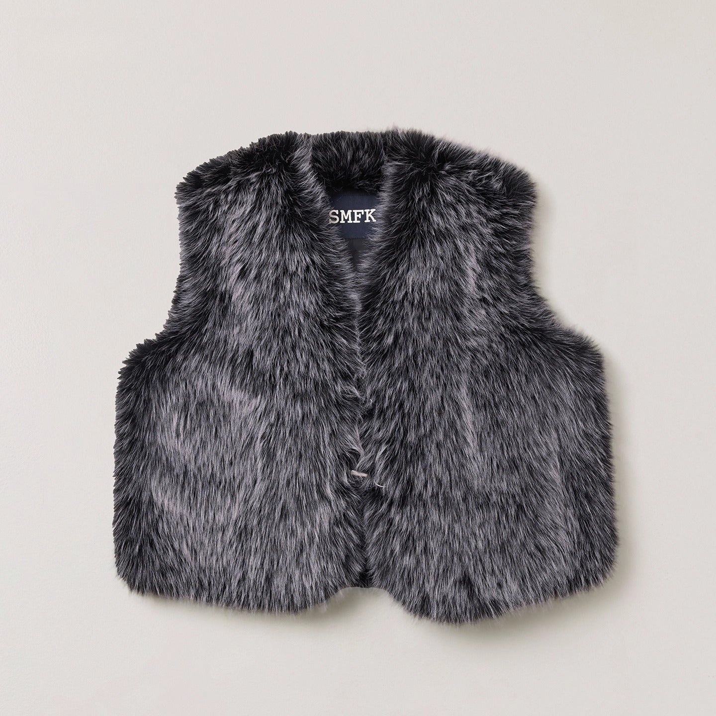 Cross Relic Oversized Faux Fur Vest
