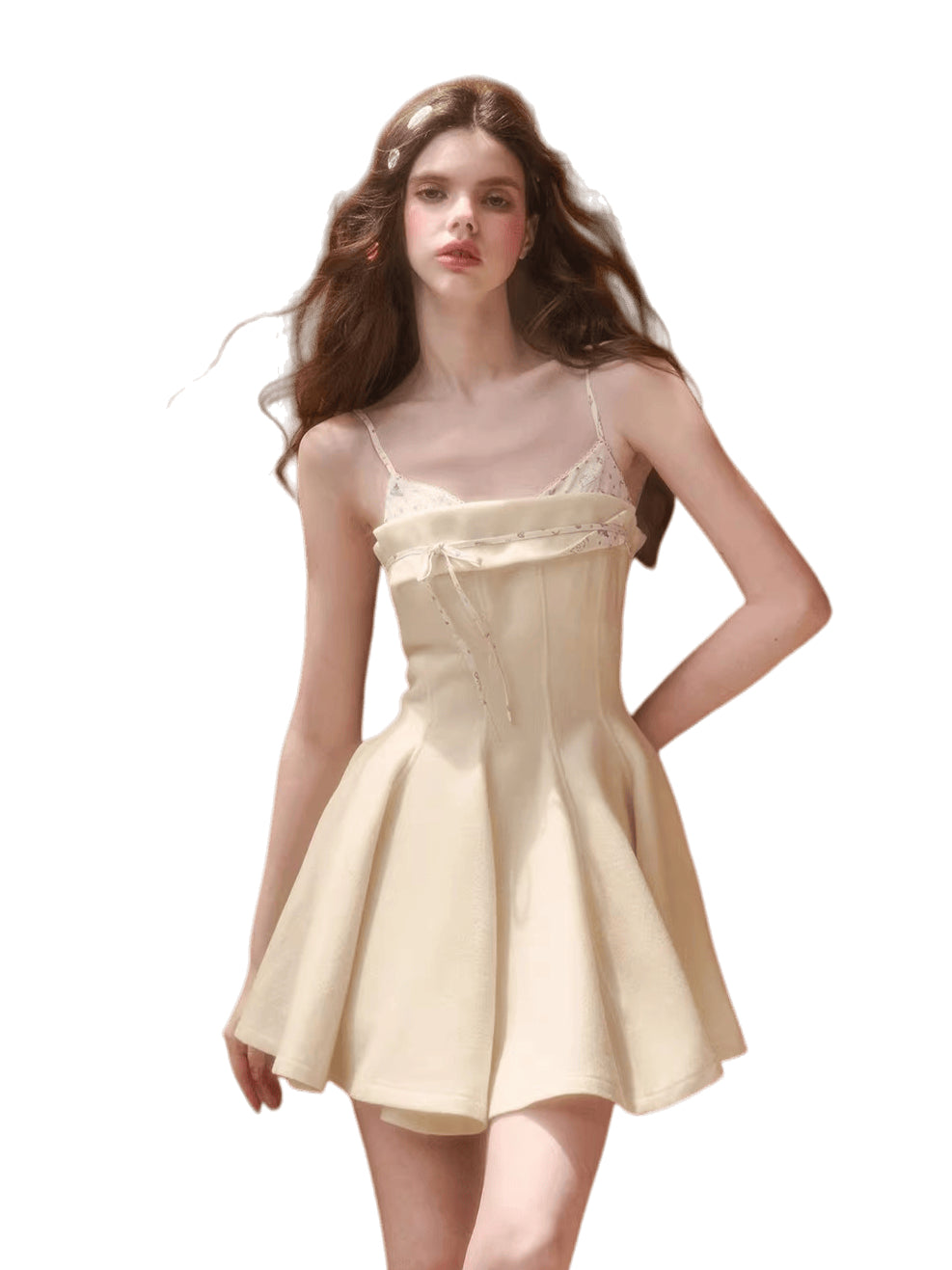 Wool-Blend Puffy Cami Dress