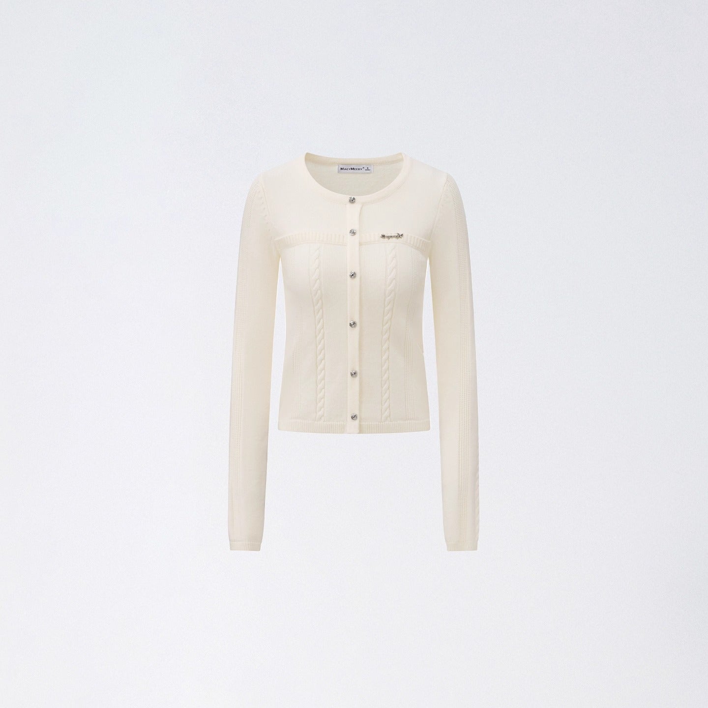 Dual-Layer Cable-Knit Long-Sleeve Turtleneck