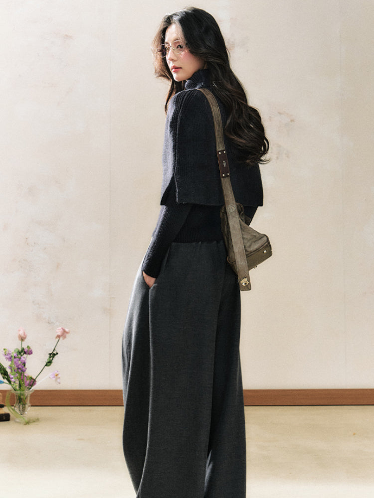 Black Design Hoodie Knitted Sweater - CHINASQUAD