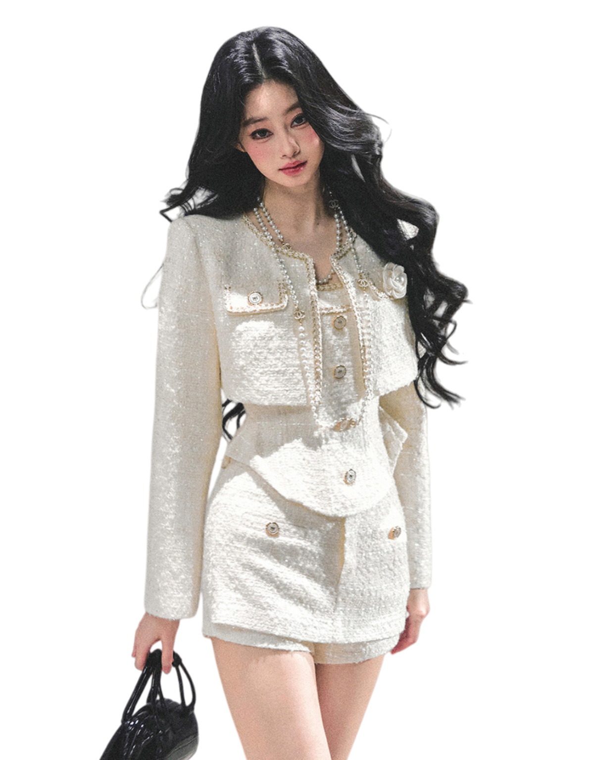 Tweed-Inspired Three-Piece Set