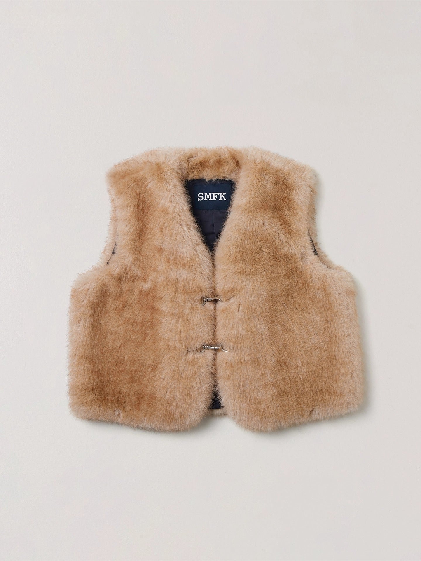 Cross Relic Oversized Faux Fur Vest