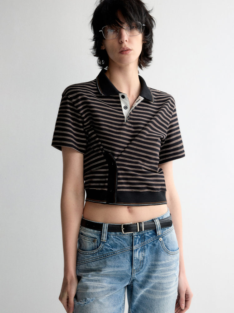 Striped Short-Sleeve T-shirt - CHINASQUAD