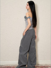 Striped Design Loose Wide-Legged Pants - CHINASQUAD