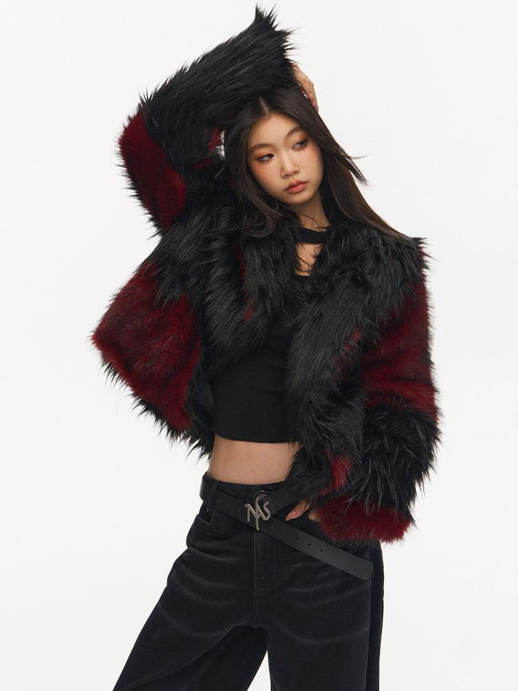 Loose Silhouette Large Lapel Patchwork Coat - CHINASQUAD