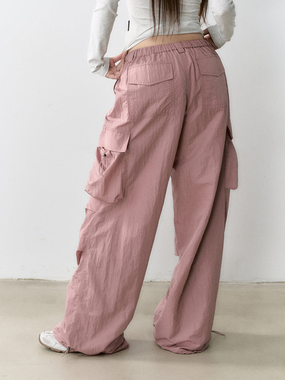 Mesh Pocket Cargo Wide-Leg Pants - CHINASQUAD