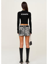 Leopard Print Mid - High Waist Rivet Midi Skirt - CHINASQUAD